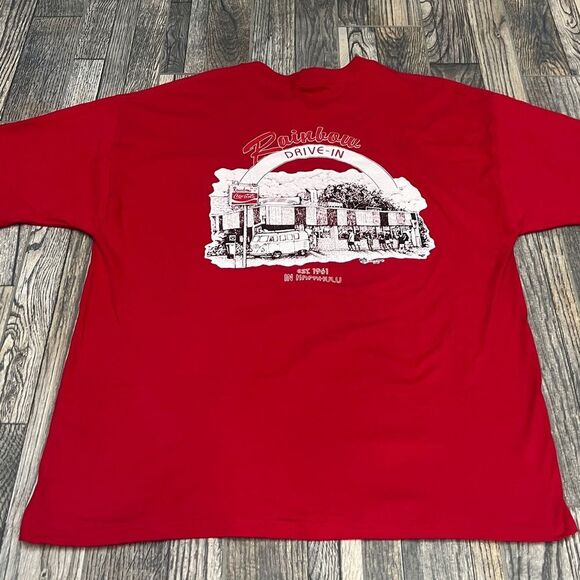 ๐๏ธโ๏ธ๐โโ๏ธ HAWAII NOSTALGIA Surf Rainbow Drive In Maui Vintage Look T-Shirt Sz 2 - Picture 4 of 10